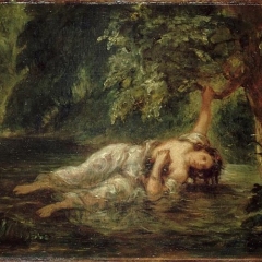 Delacroix-Eugène-la-mort-dOphélie-1853