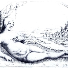 Hirschvogel-Augustin-La-mort-de-Cleopâtre-1547-encre